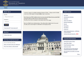 Tax Portal | RI Division of Taxation